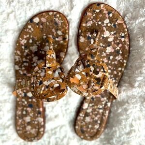 Tory Burch Miller Confetti Sandals—Size 9 1/2